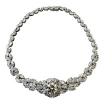 Circa 1990, A fine and impressive diamond and platinum necklace