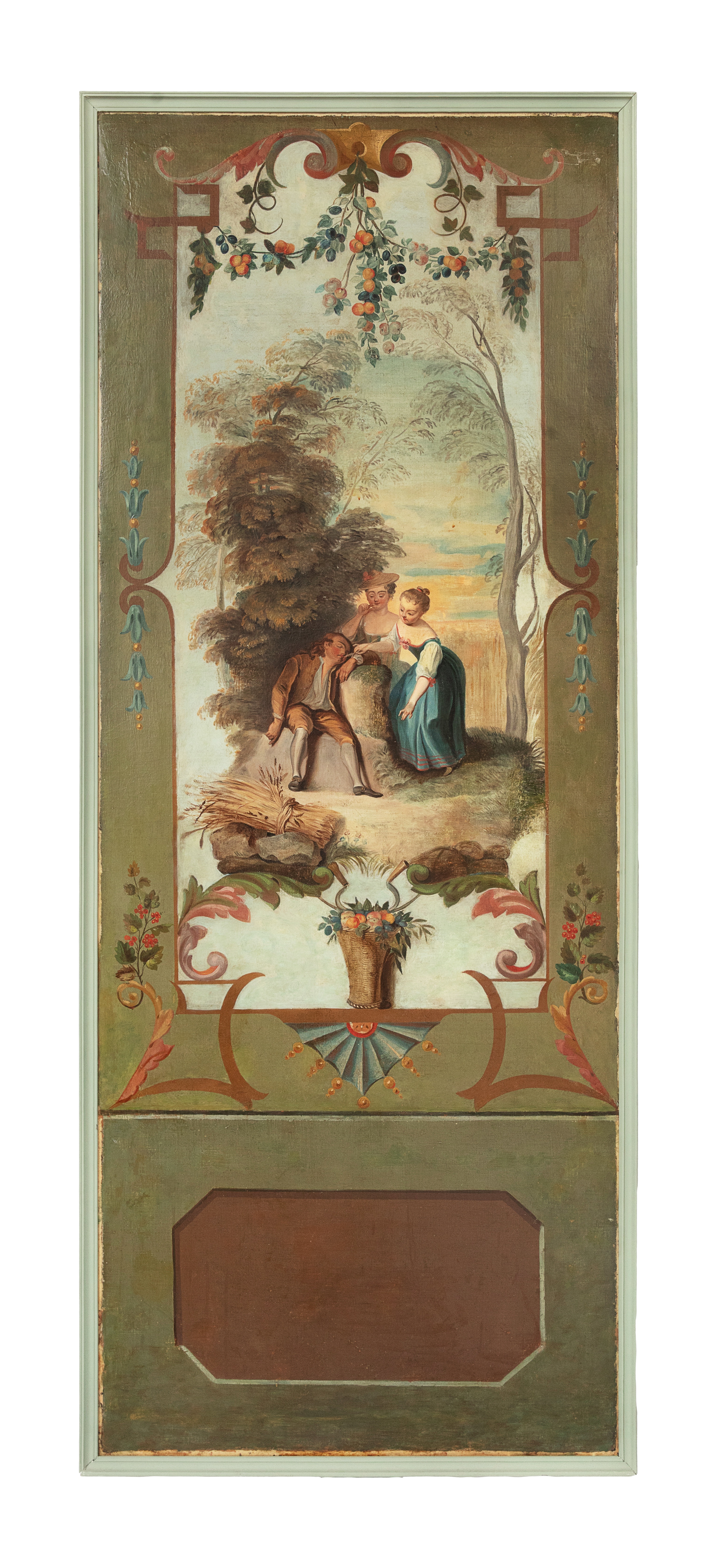 French, 18th Century, The Seasons, A set of four decorative wall panels - Image 4 of 4