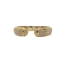 Circa 1970, A diamond and gold bangle