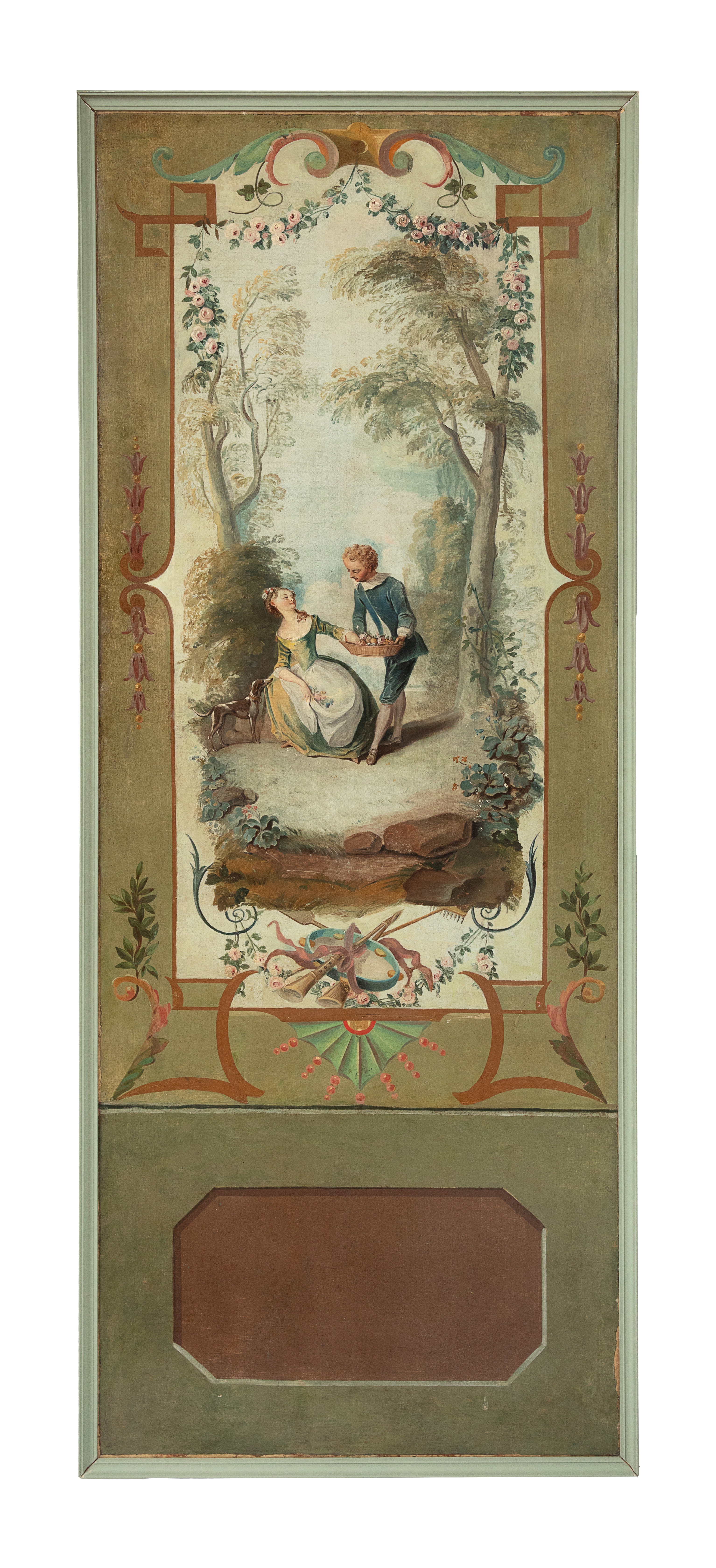 French, 18th Century, The Seasons, A set of four decorative wall panels - Image 2 of 4