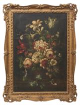 Continental, 19th Century, A still life with roses