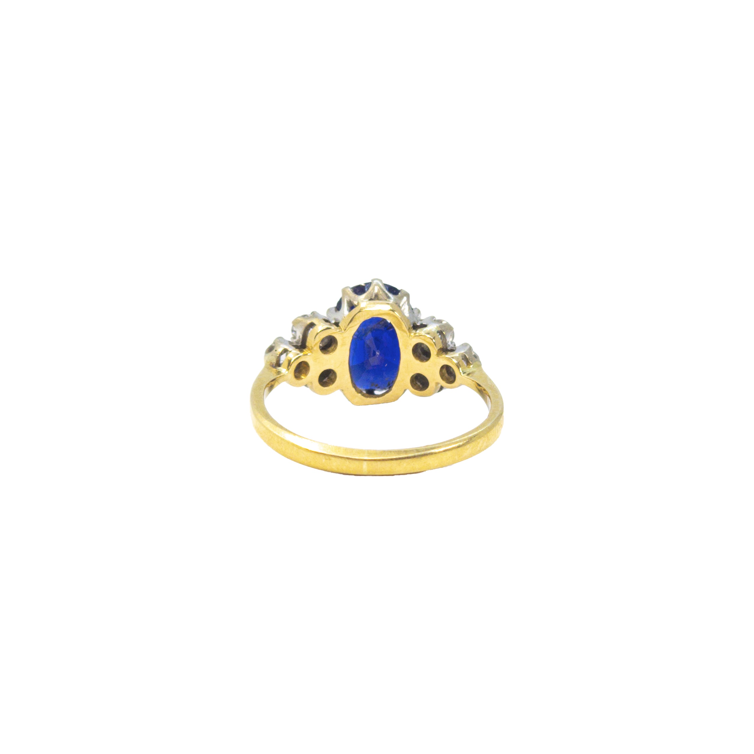 British, Circa 1940, A fine unheated Burmese sapphire and diamond dress ring - Image 6 of 6