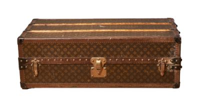 Louis Vuitton, Early 20th Century, A monogram canvas 'Malle Armoire' wardrobe trunk