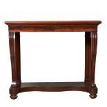 British, 19th Century, A marble-top mahogany console table