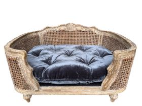 Harrods, Contemporary, A 'Lord Lou' cane work and washed wood dog bed