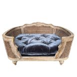 Harrods, Contemporary, A 'Lord Lou' cane work and washed wood dog bed