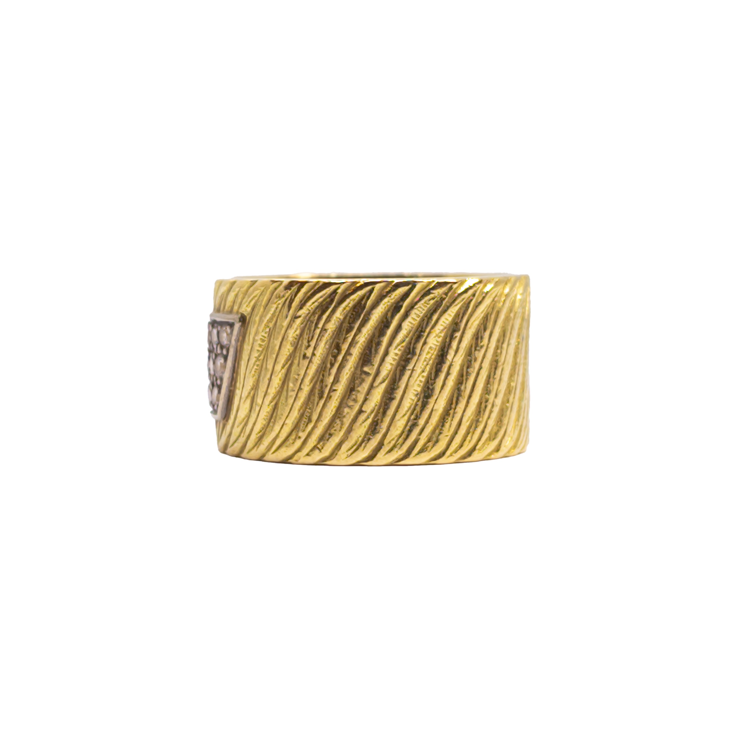 British, Circa 1970, A diamond and 18 carat yellow gold band ring - Image 5 of 5