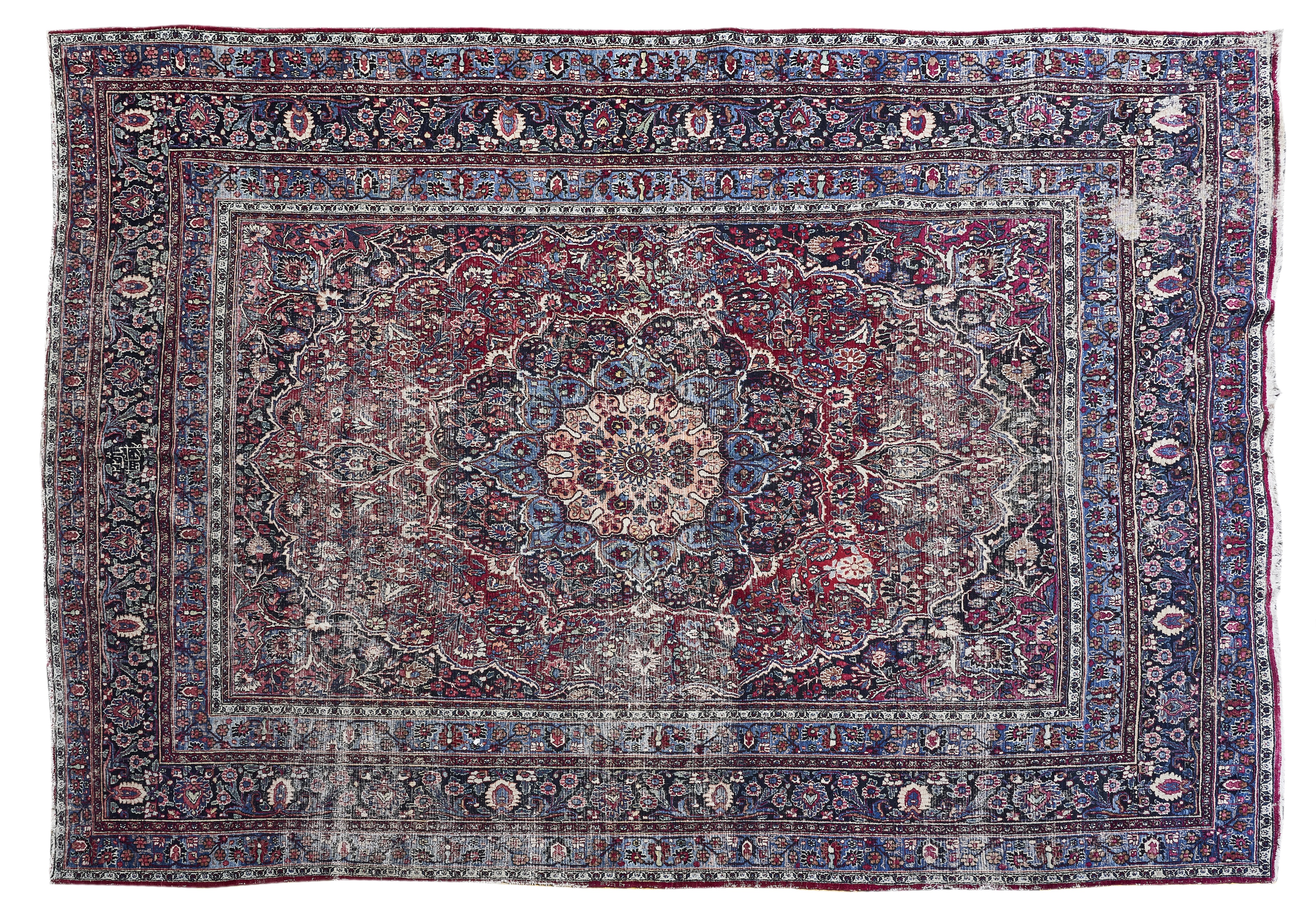 Circa 1890, Iran, A large Mashad rug