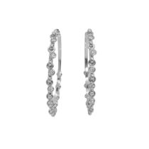 Dior, Paris, Circa 2000, A pair of platinum and diamond hoop earrings