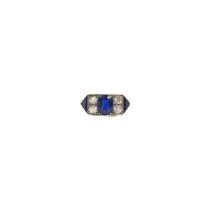 British, Circa 1920, A fine sapphire and diamond ring