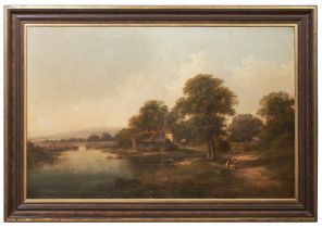 Walter Williams (1834 - 1906), A large extensive river landscape