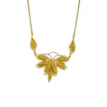 Continental, Circa 1960, A palm leaf filigree necklace