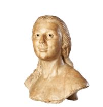 Henri-Louis Cordier (1853 - 1926), Bust of a Native American girl