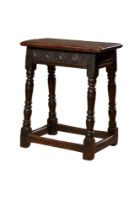 British, Jacobean, A carved oak stool