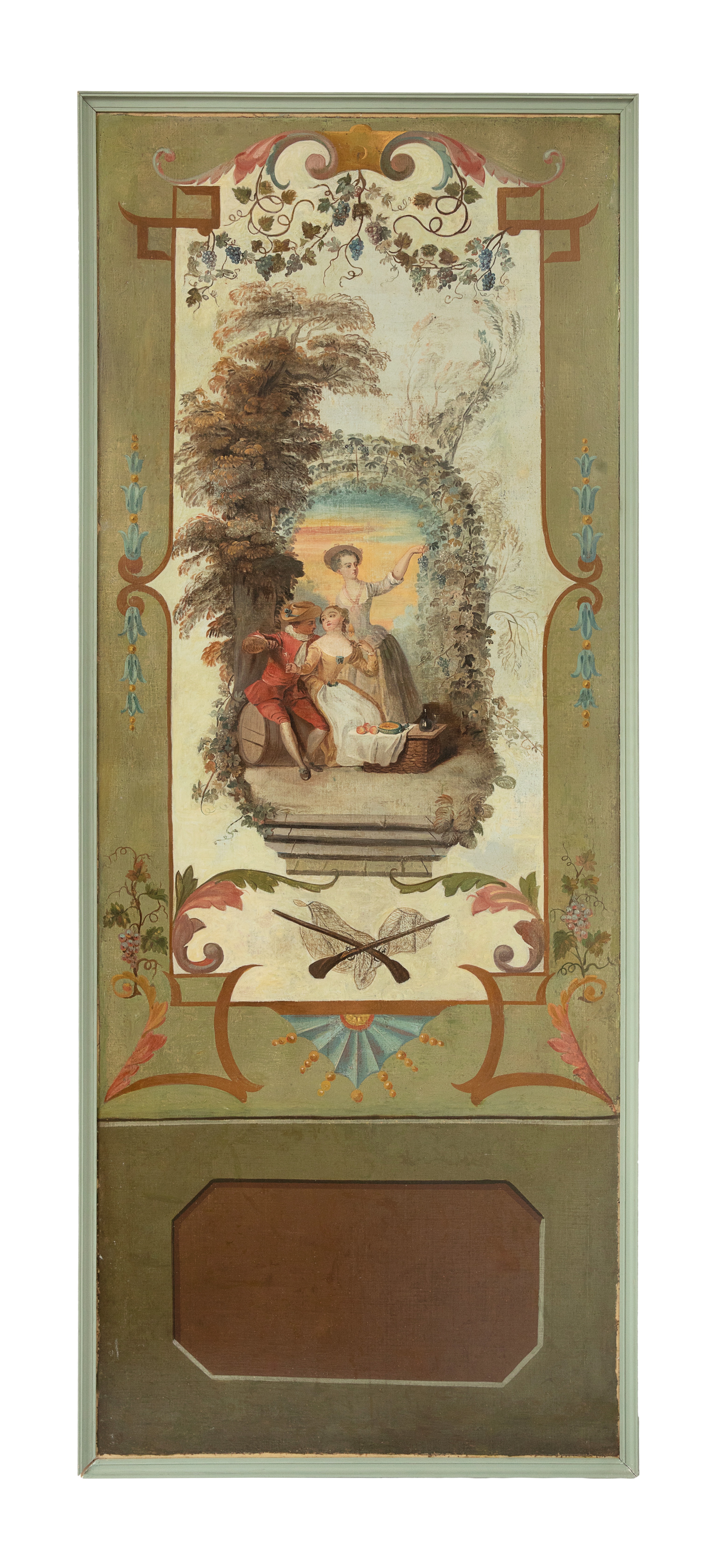 French, 18th Century, The Seasons, A set of four decorative wall panels - Image 3 of 4