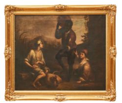 18th century, follower of BartolomÈ Esteban Murillo, a portrait of two boys and their water bearer