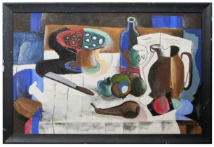 Stella Mertens (1896 - 1986), Still life with fruit and jugs, 1961