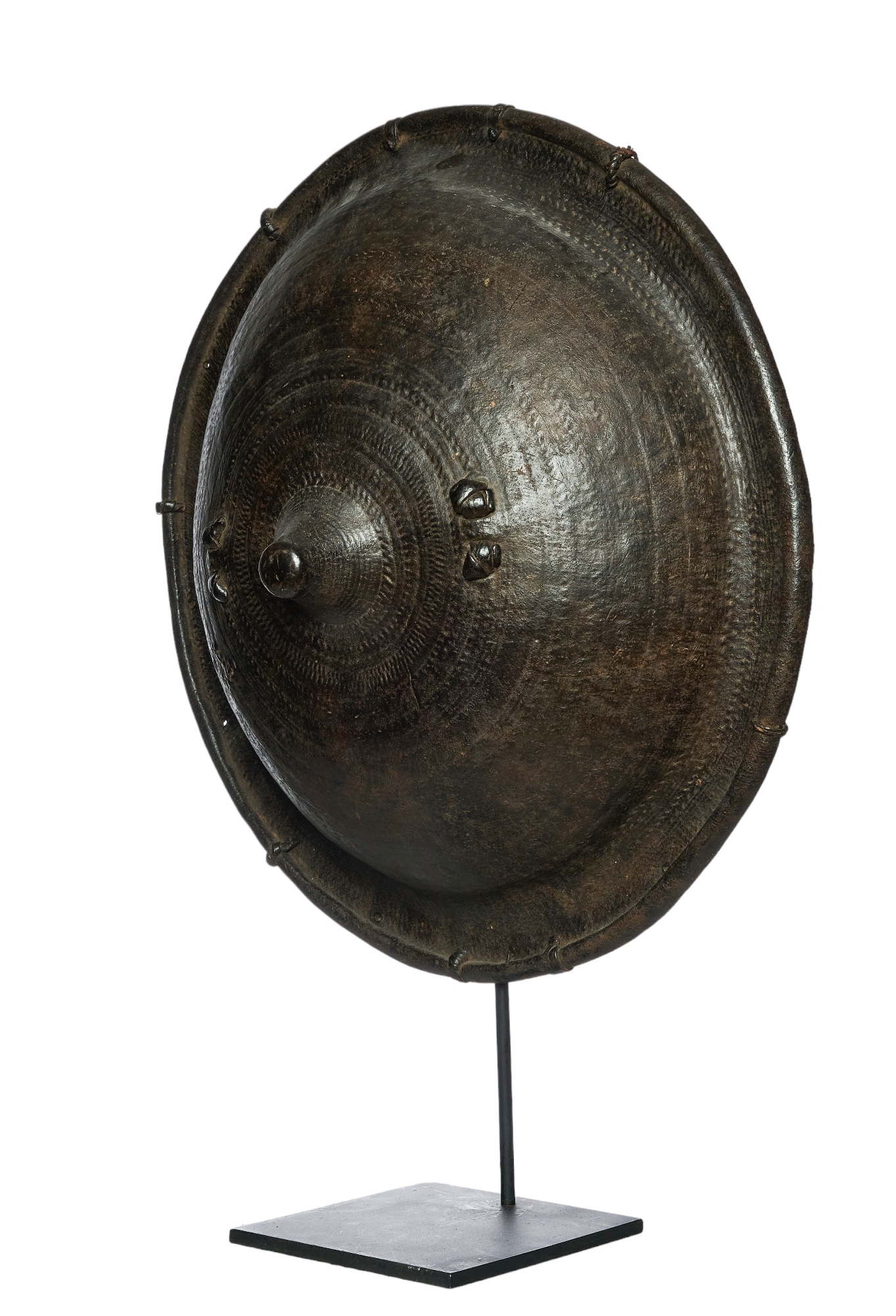 East African, Antique, An Abyssinian rhino hide shield - Image 2 of 2