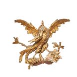 NO RESERVE: British, 18th/19th Century, An impressive pair of carved giltwood ho ho bird architectur