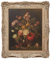 Late 20th Century, The Medici Society, A canvas print of a floral still life