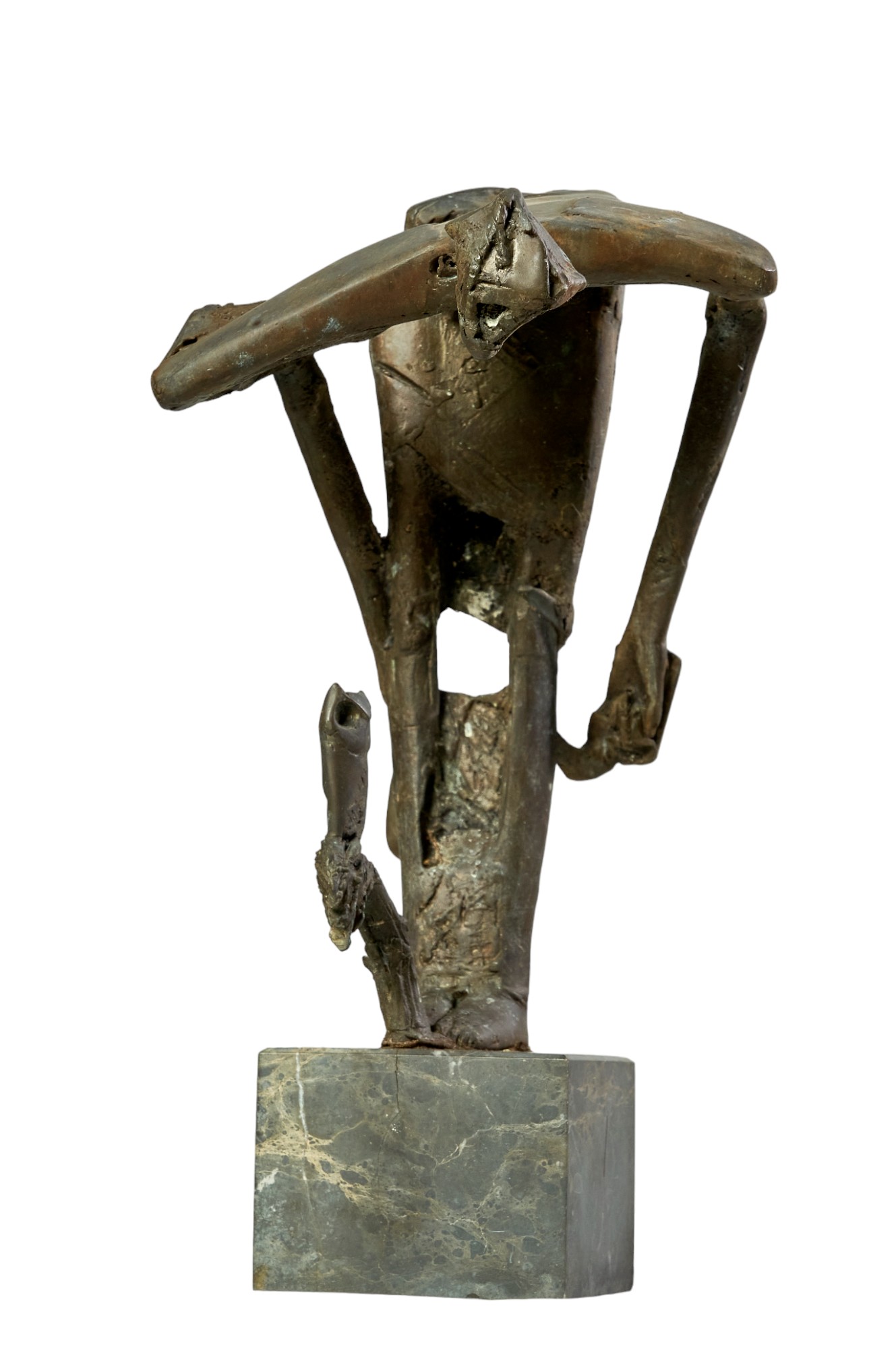 Alexander Haitov (b. 1954), Bulgarian, A metal sculpture of a farmer - Bild 4 aus 6