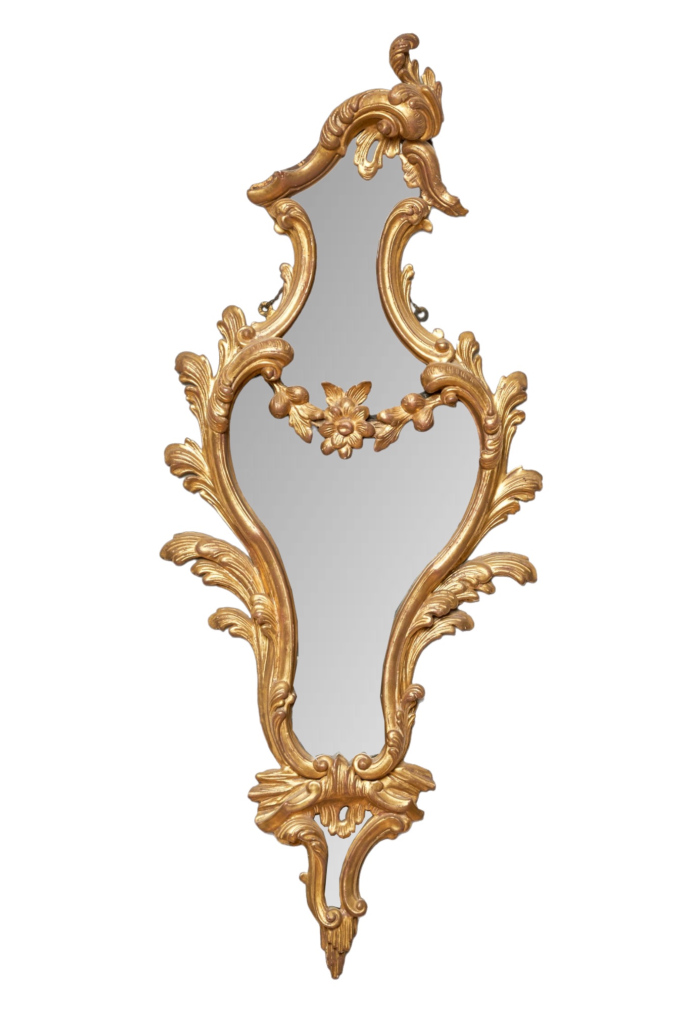 British, 18th Century, Two carved giltwood girandoles