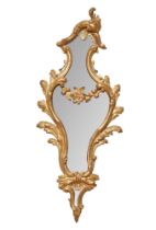 British, 18th Century, Two carved giltwood girandoles