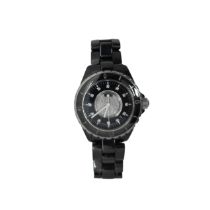 Chanel, Paris, Circa 2008, A diamond-set black ceramic automatic lady's wristwatch