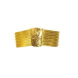 African, Circa 1930, A yellow metal mesh bracelet