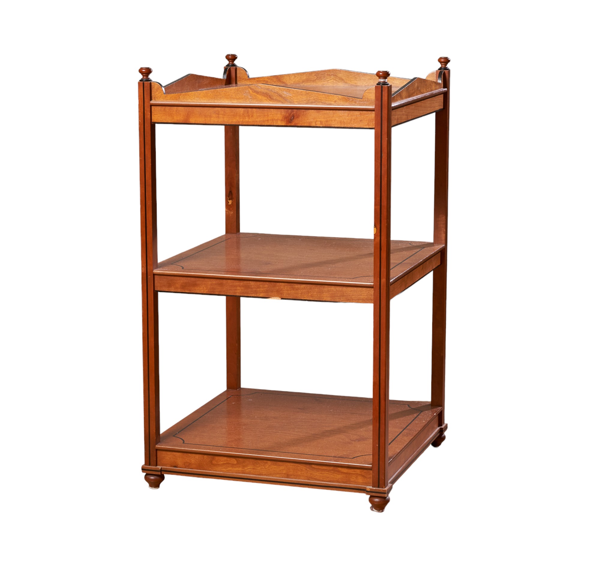 British, 20th Century, A three tiered bedside table - Image 2 of 4