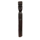 NO RESERVE: British, Probably 16th century or earlier, A carved figural newel post