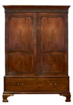 British, 18th/19th Century, A large mahogany linen press