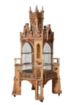 19th Century, An impressive Neo-Gothic oversized birdcage