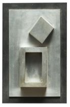 Attributed to Geoffrey Clarke, Cubist, An aluminium relief