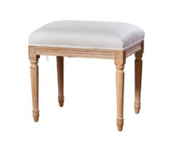 British, Contemporary, A washed wood upholstered stool