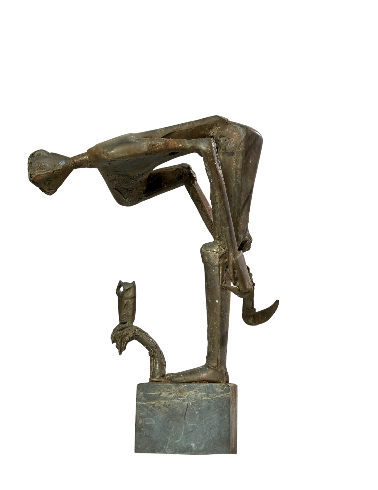 Alexander Haitov (b. 1954), Bulgarian, A metal sculpture of a farmer - Image 3 of 6