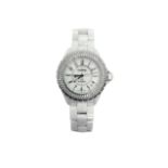 Chanel, Paris, Circa 2003, A diamond-set white ceramic automatic lady's wristwatch
