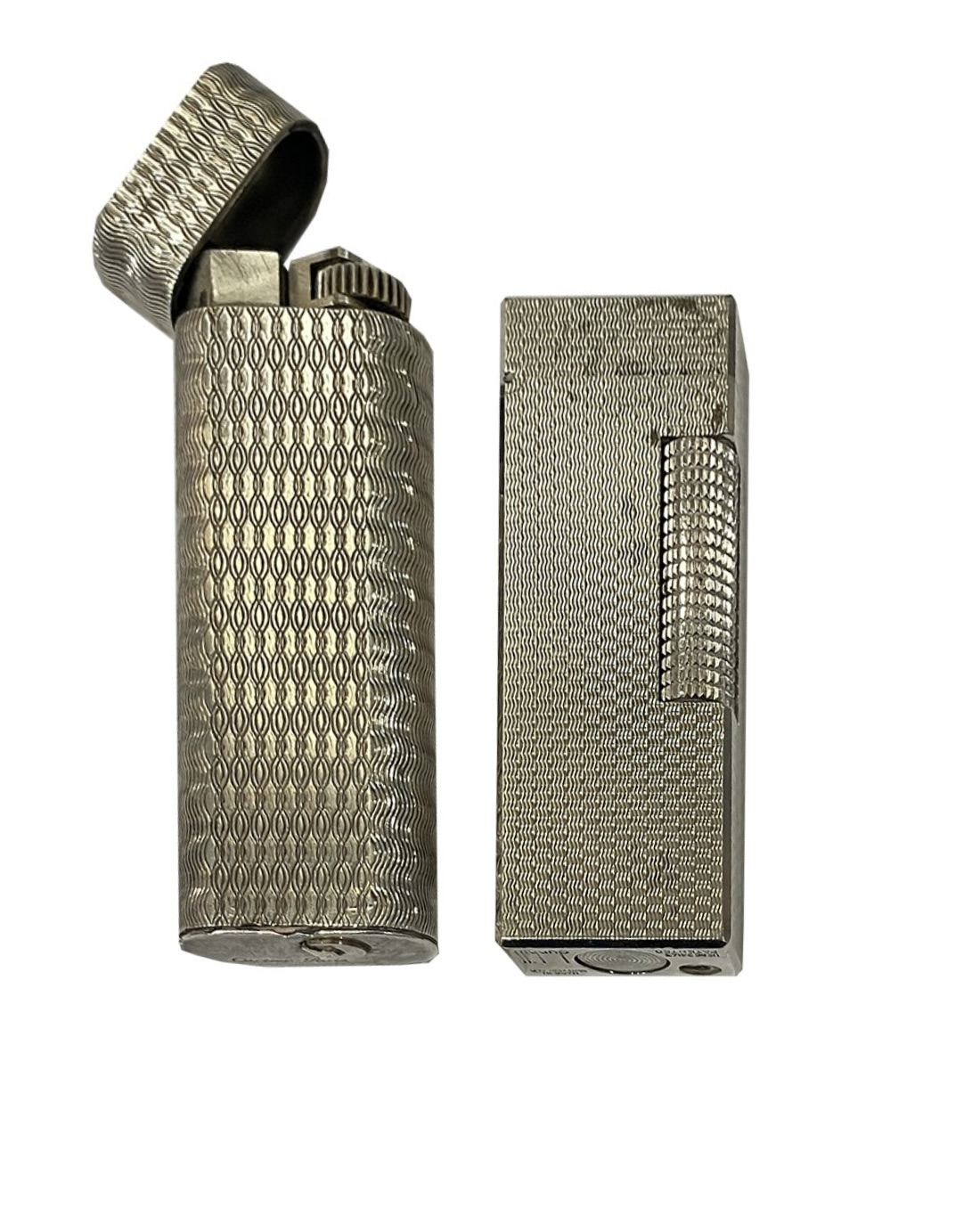 Dunhill and Cartier, Vintage, Two lighters in silver