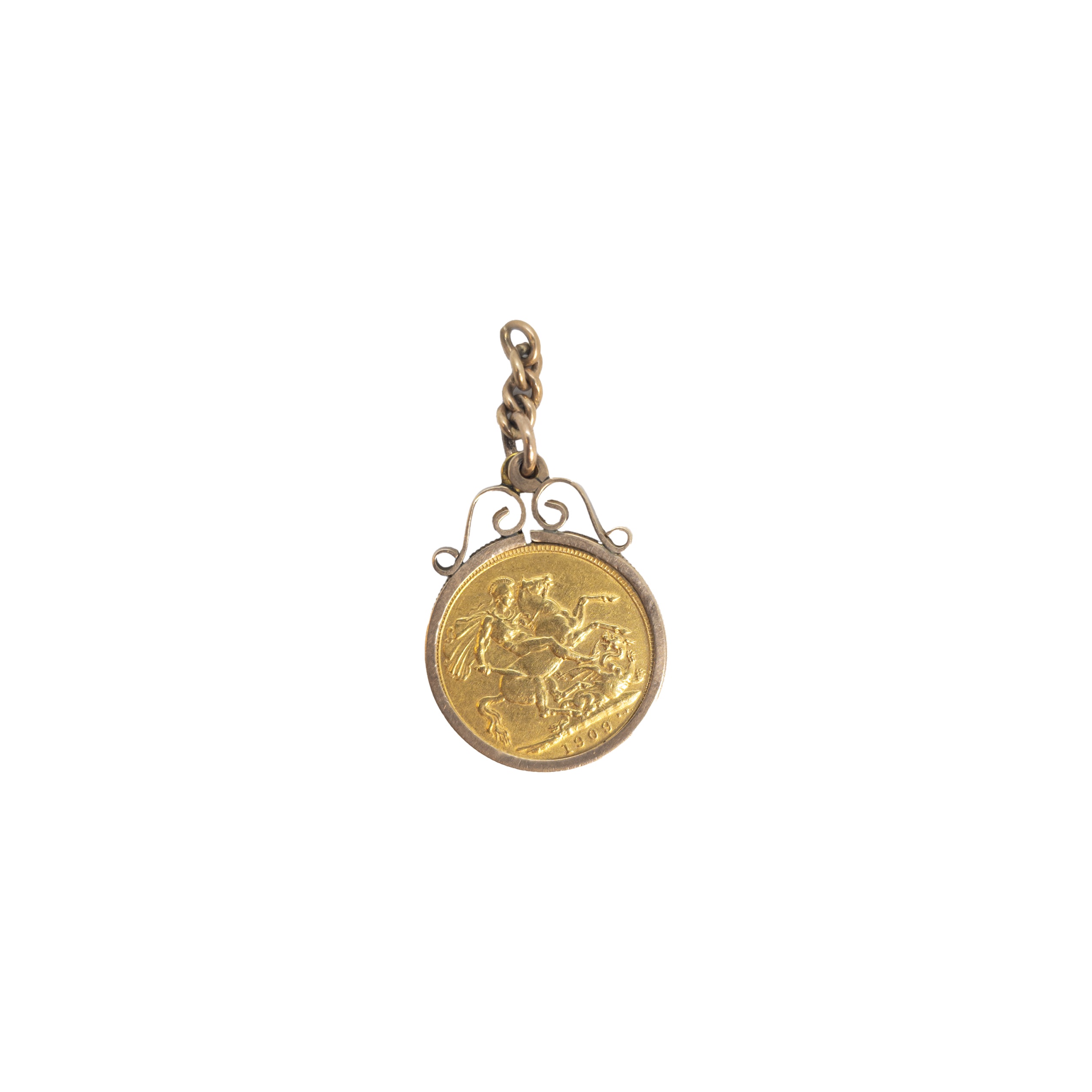 Edward VII, 1909, A sovereign pendant - Image 2 of 2