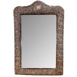 British, Edwardian, A repoussÈ silver-clad dressing table mirror