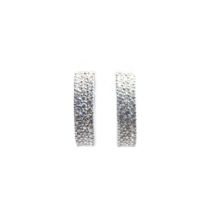 British, Contemporary, A pair of pavÈ set diamond and 18 carat white gold hoop earrings