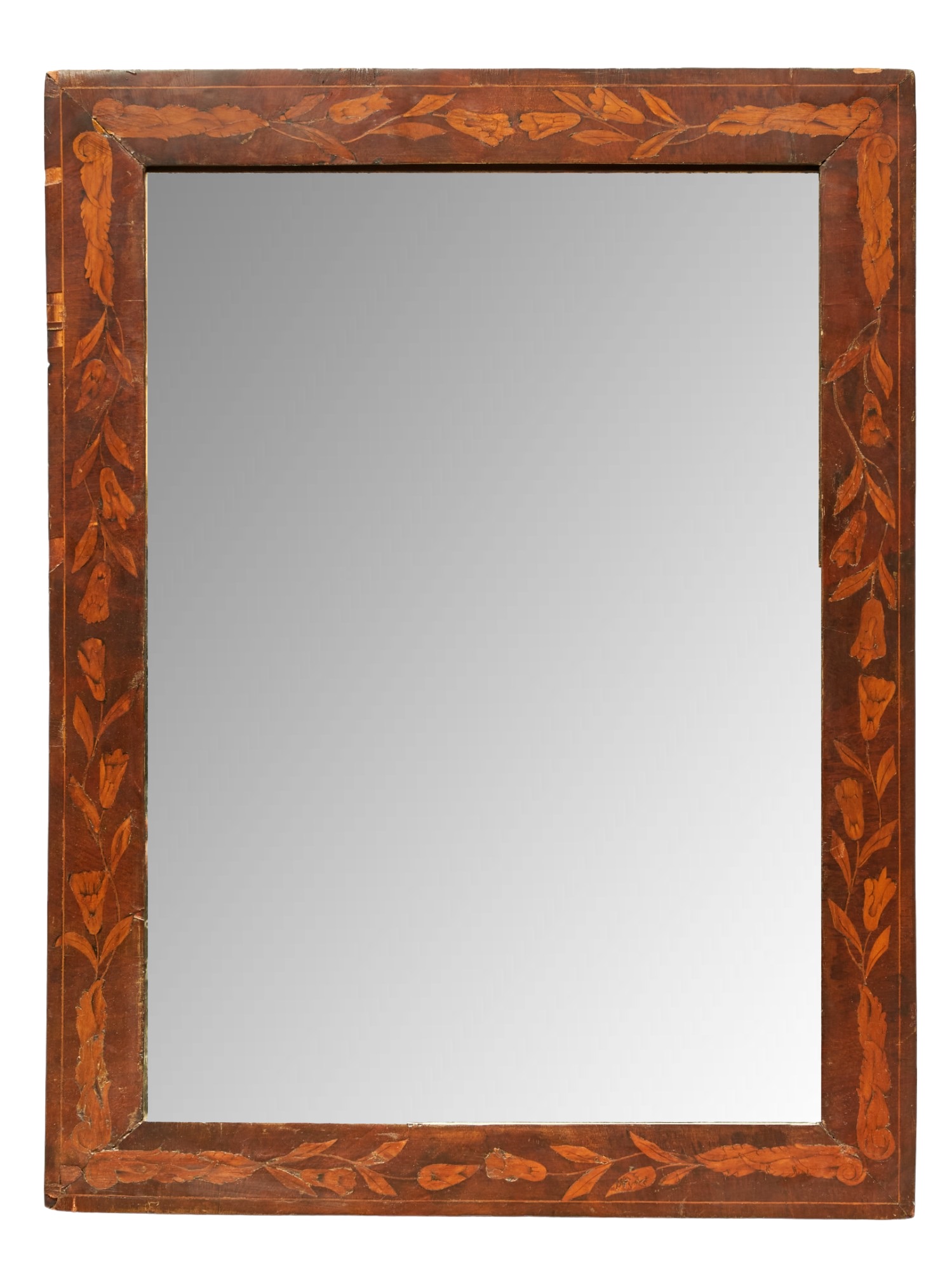 British, 19th Century, A marquetry inlay mirror