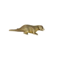 British, Circa 1900, A silver-gilt otter brooch