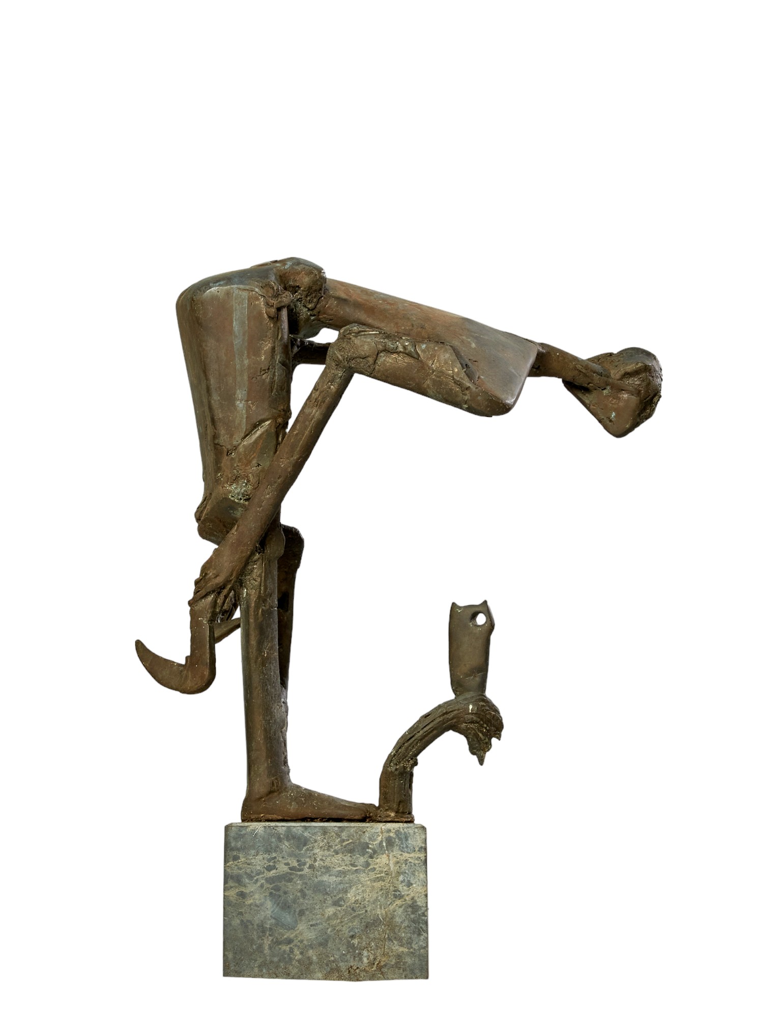Alexander Haitov (b. 1954), Bulgarian, A metal sculpture of a farmer - Image 2 of 6