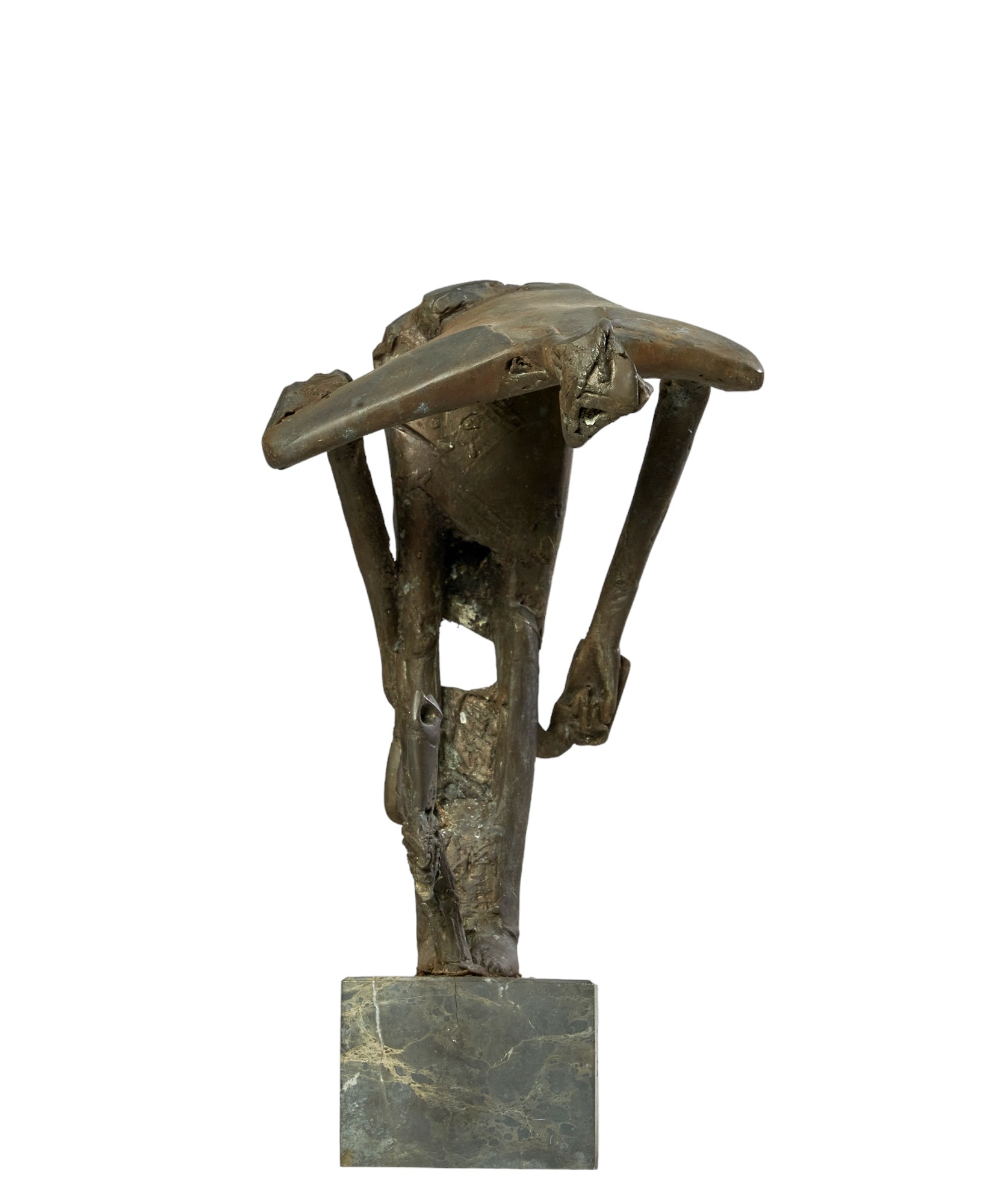 Alexander Haitov (b. 1954), Bulgarian, A metal sculpture of a farmer - Bild 6 aus 6