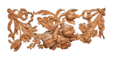 British, 20th Century, Manner of Grinling Gibbons, A group of three carved architectural elements