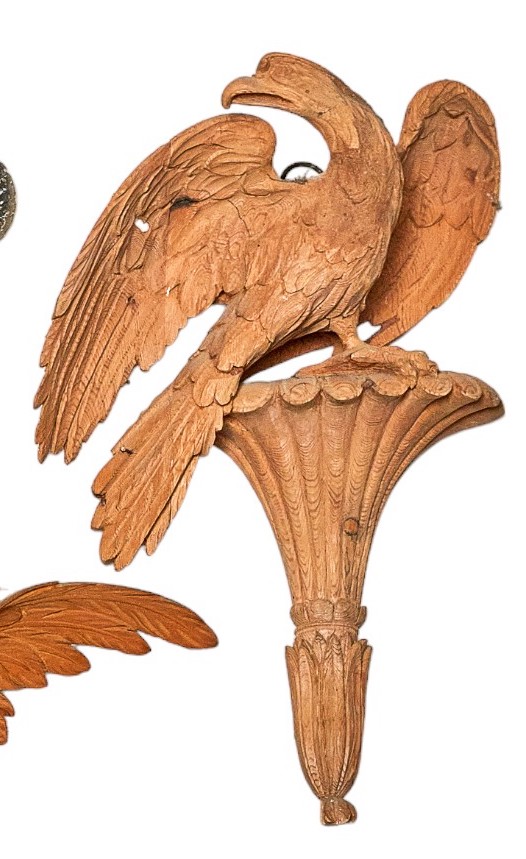 British, Late 18th/Early 19th Century, A carved giltwood eagle and bracket, Along with a circa 1960 - Image 2 of 2