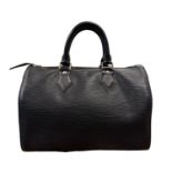 Louis Vuitton, Circa 2000, A black epi leather Speedy 28 handbag