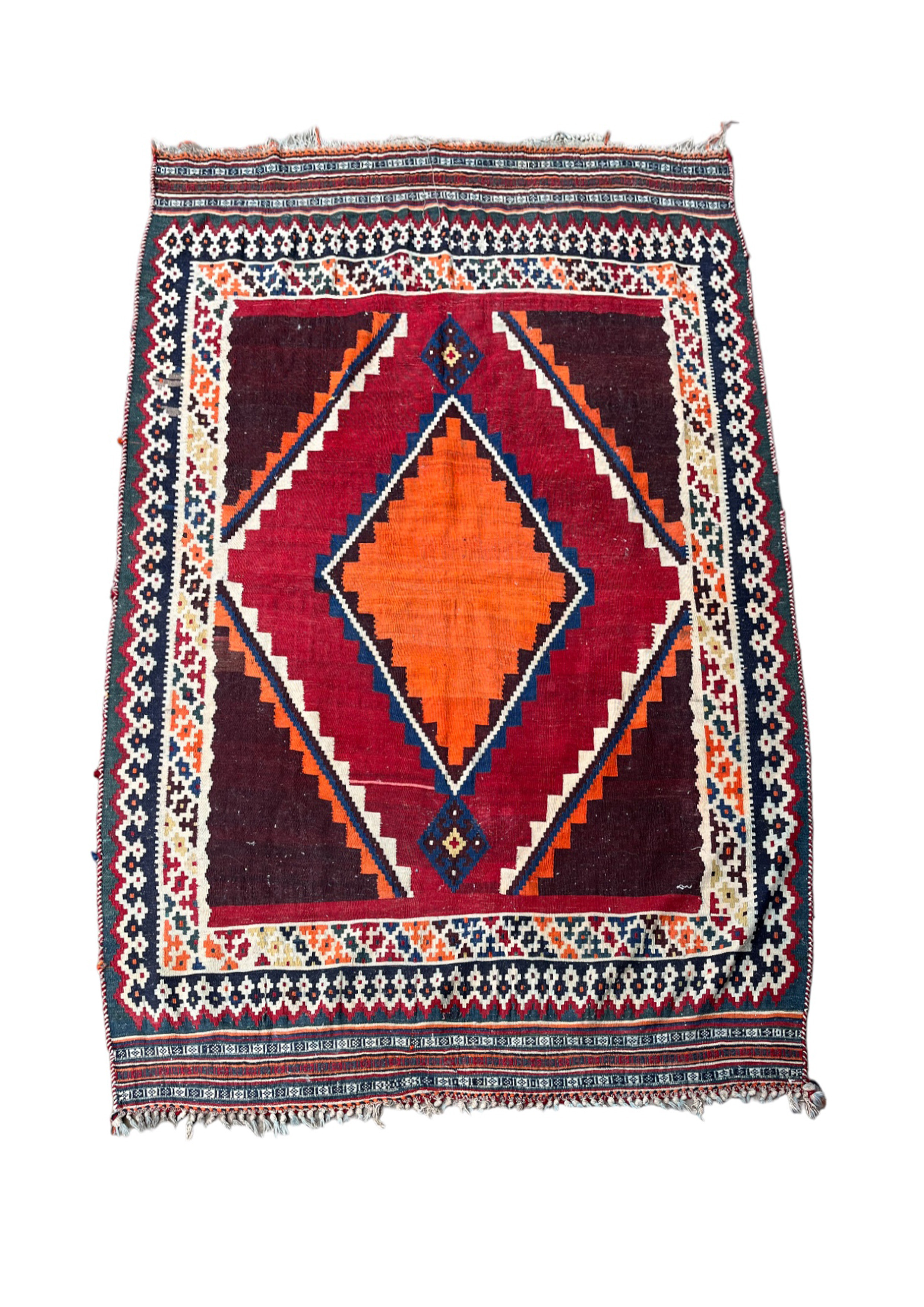 20th century, Qashqai Kilim rug