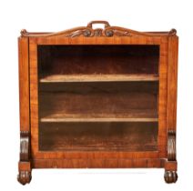 NO RESERVE: British, William IV, A small mahogany glass-front cabinet